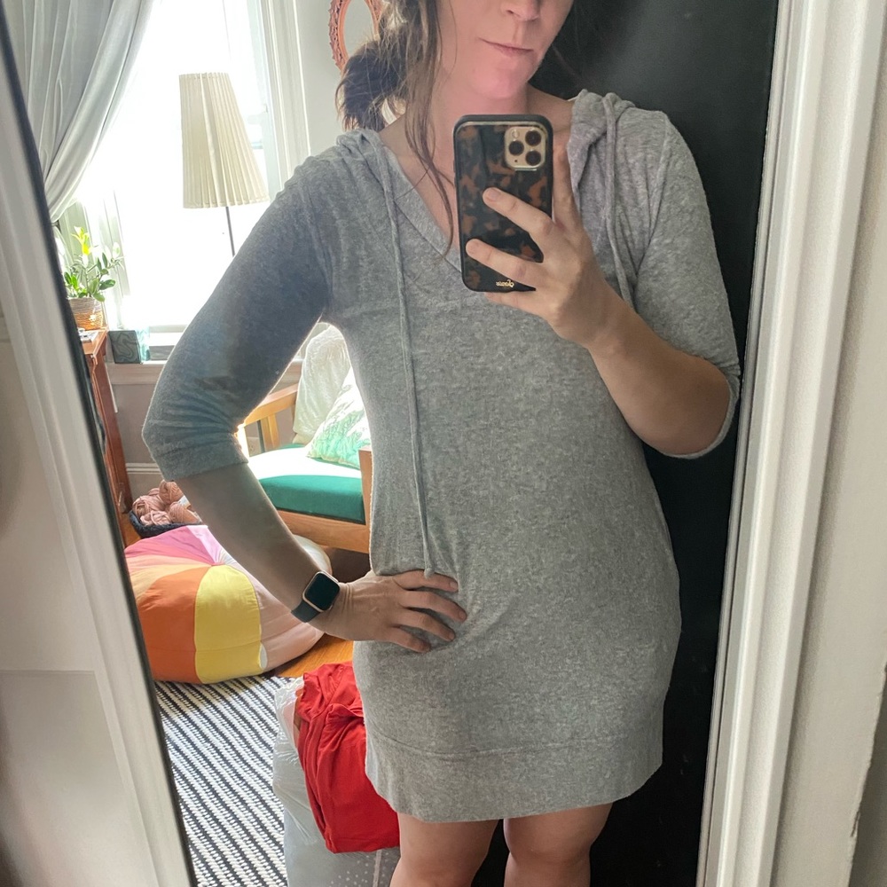 Hooded terry dress